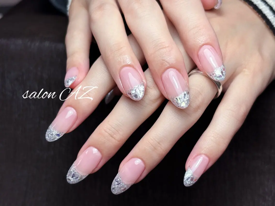 ネイル アートネイル 長さ出し フットネイル フレンチネイル ジェルネイル ハンドネイル salon AZのネイルデザイン