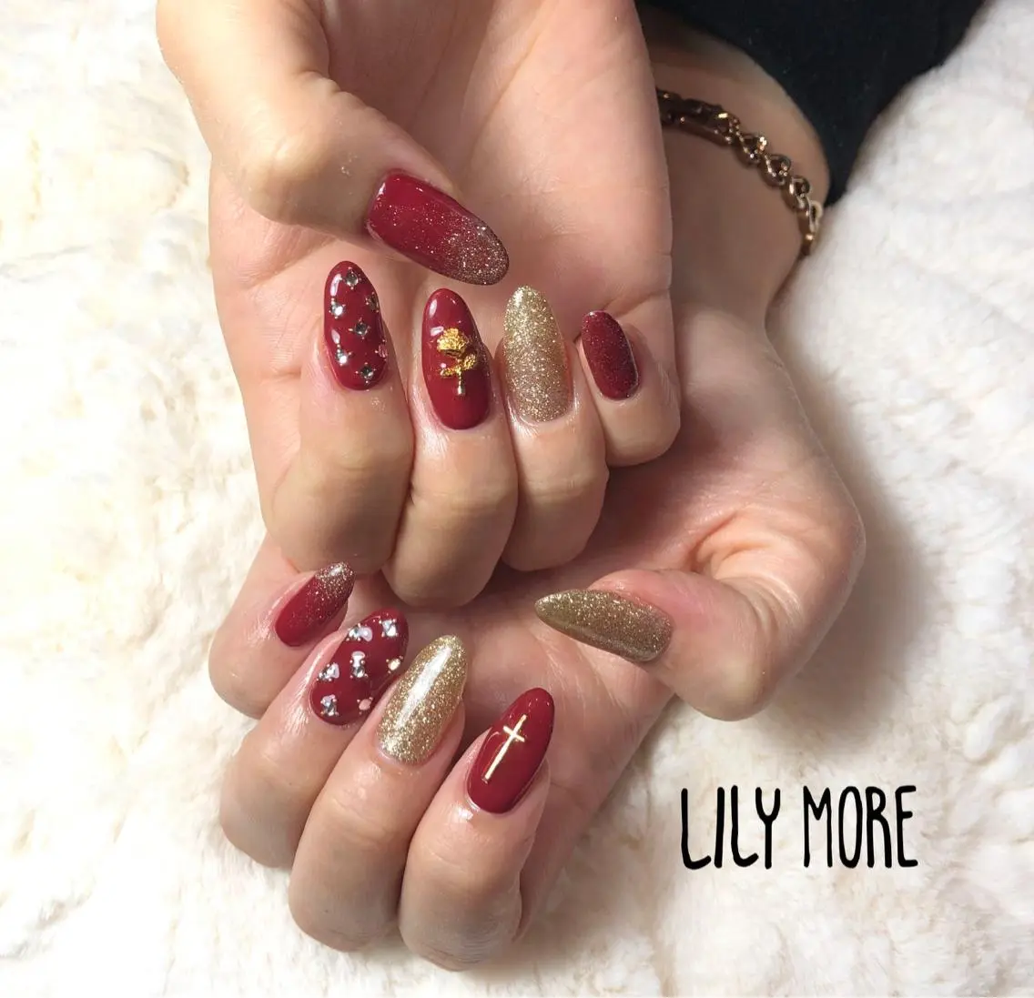 ネイル ボルドー Lily closetのネイルデザイン