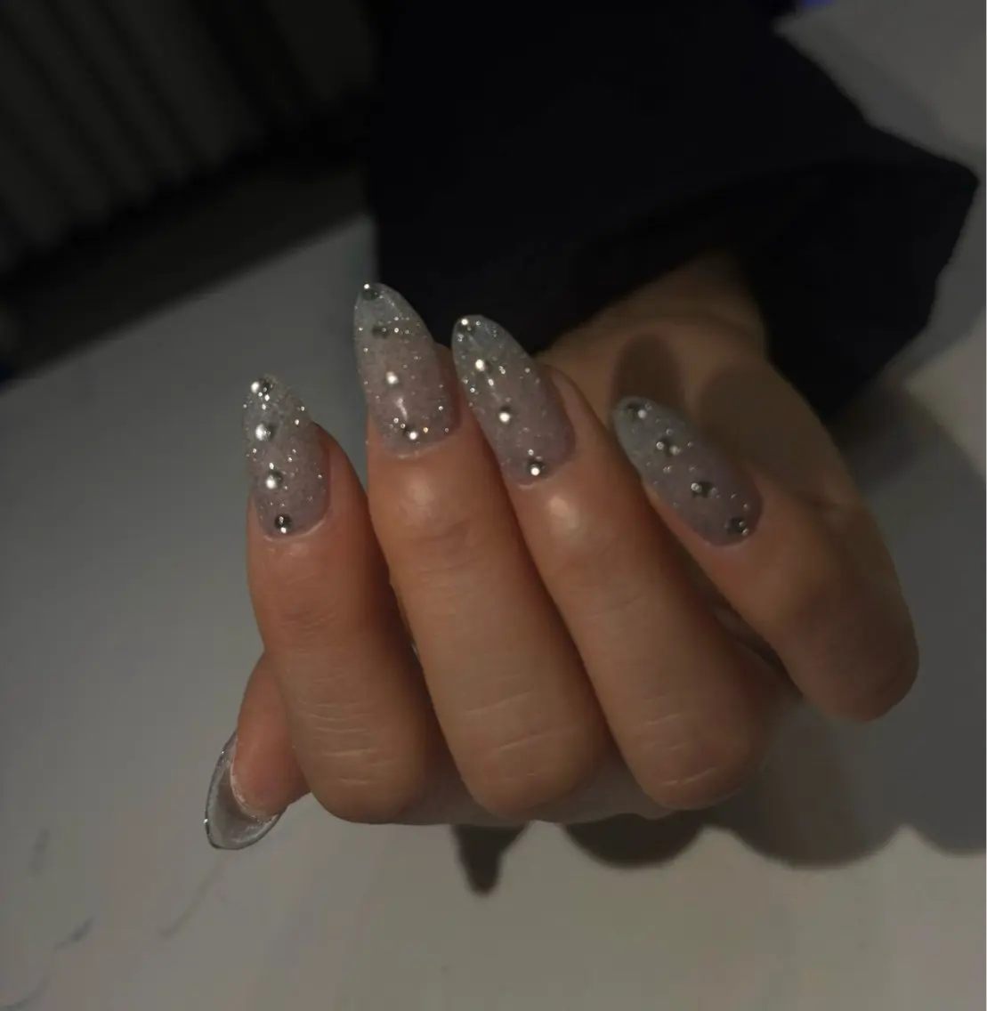 ネイル キラキラネイル ラメ(グリッター) ワンカラーネイル シンプルネイル ストーンネイル ハンドネイル リセス 高田馬場💎のネイルデザイン