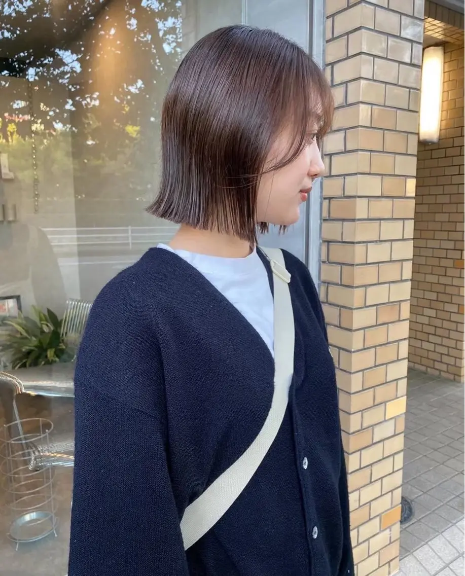 ミディアム カラー ヘアカラー トリートメント ヘッドスパ qpulaあいみ 透明感カラーのヘアスタイル