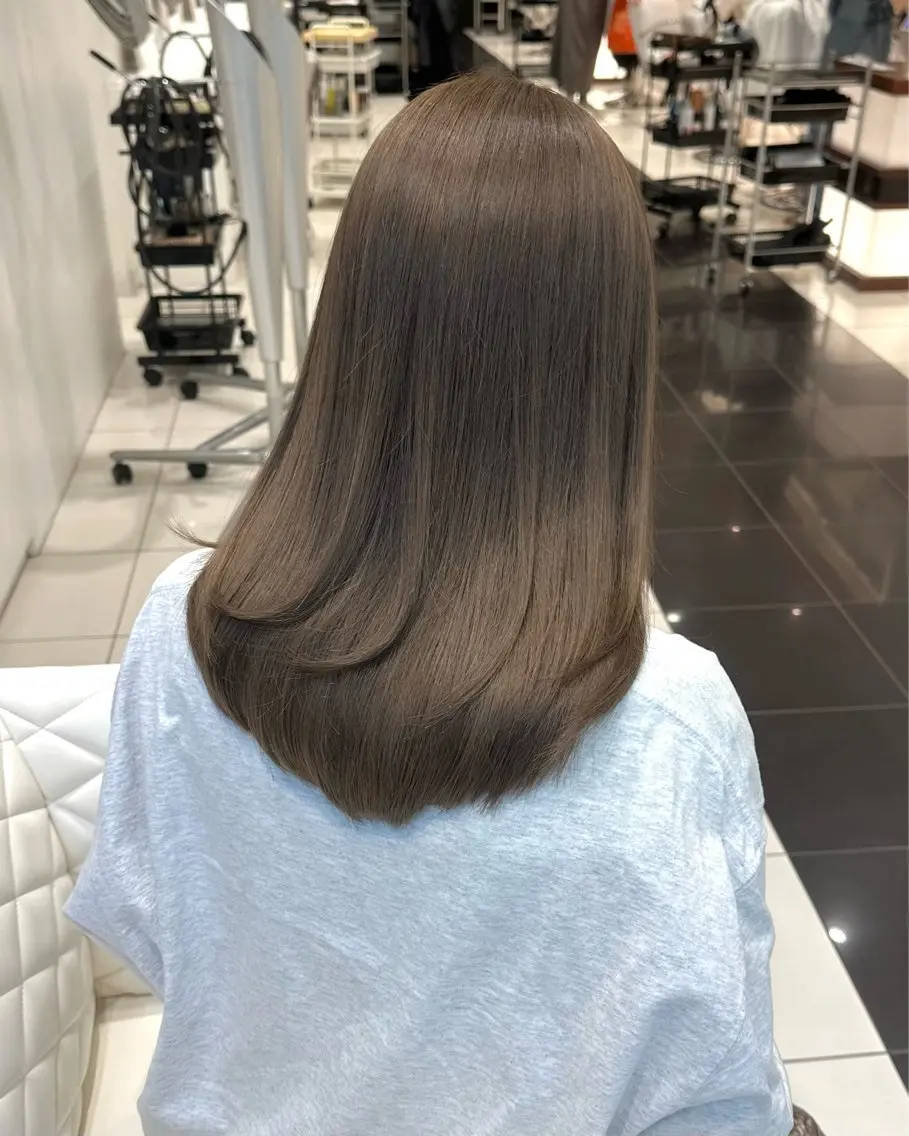 ミディアム 縮毛矯正 縮毛矯正 【潤いツヤヘア🫧】 岸野 妙波のヘアスタイル