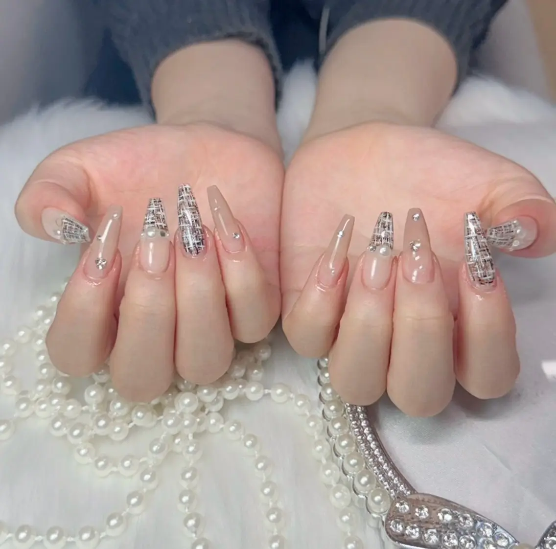 ネイル ジェルネイル ロングネイル 持ち込み スカルプネイル シンプルネイル ハンドネイル ありさ ARISAのネイルデザイン