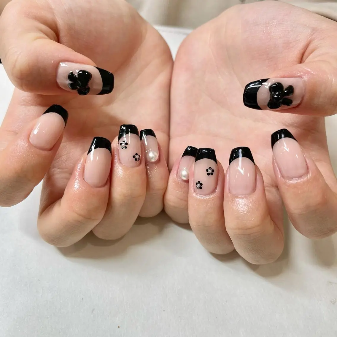 ネイル リボン ハンドネイル 🎀AYAKO 🎀中韓ネイルのネイルデザイン