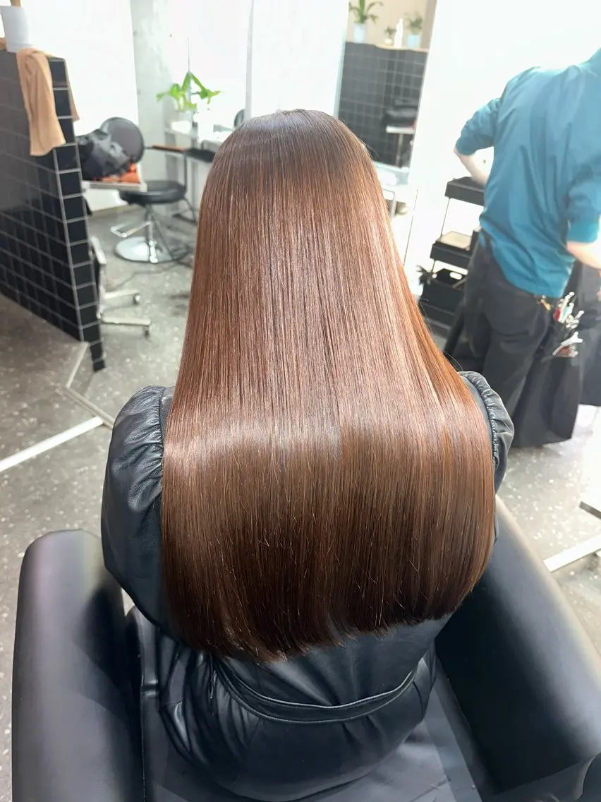 ロング パーマ カット 縮毛矯正 トリートメント 髪質改善⭐️縮毛矯正 中野⭐️Rinaのヘアスタイル