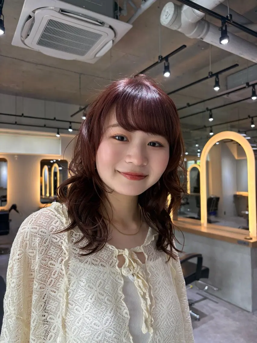 セミロング ヘアカラー 🌿ボブ/美髪矯正/ 艶カラー/Rukiのヘアスタイル