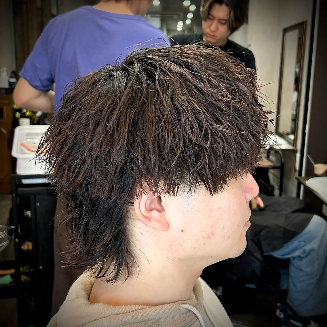 メンズ マッシュウルフ マッシュ メンズウルフカット ウルフカット カット パーマ 🔥EDEN春日部パ ーマ特化SHOTAのヘアスタイル