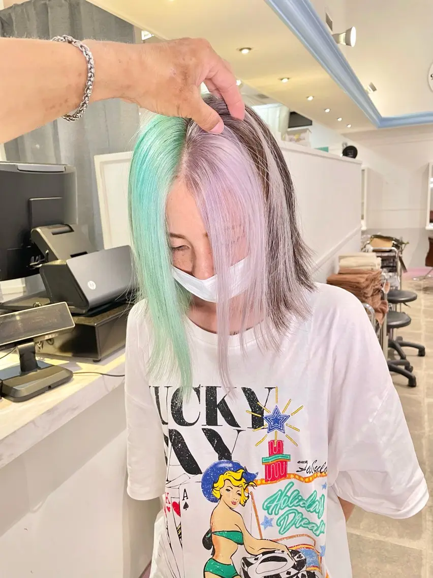 ショート ヘアカラー トリートメント Lit.豊橋 夏目のヘアスタイル
