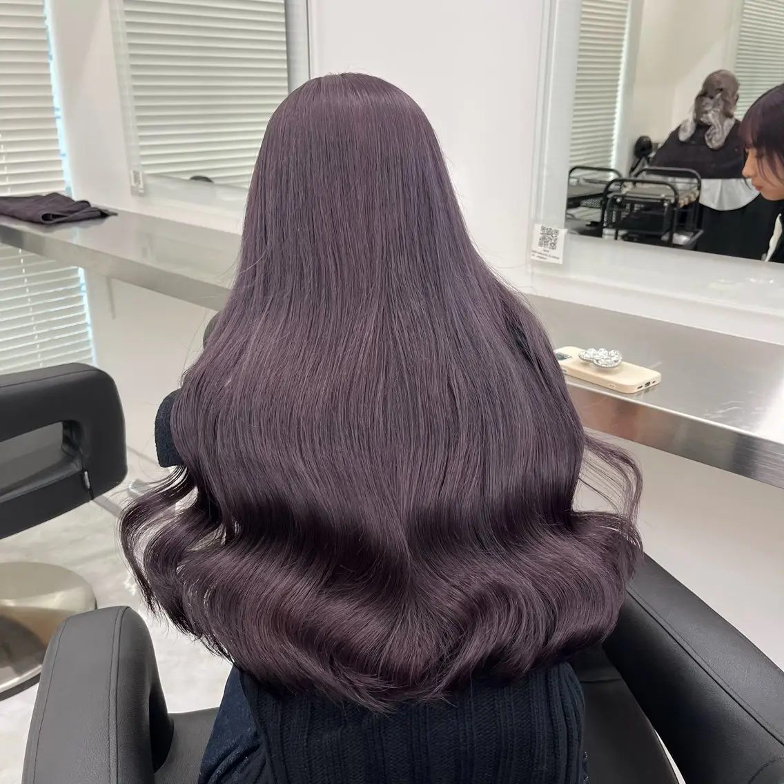 ロング ヘアカラー トリートメント ヘッドスパ 💗韓国暖色ヘア NO.1💗🪽のヘアスタイル