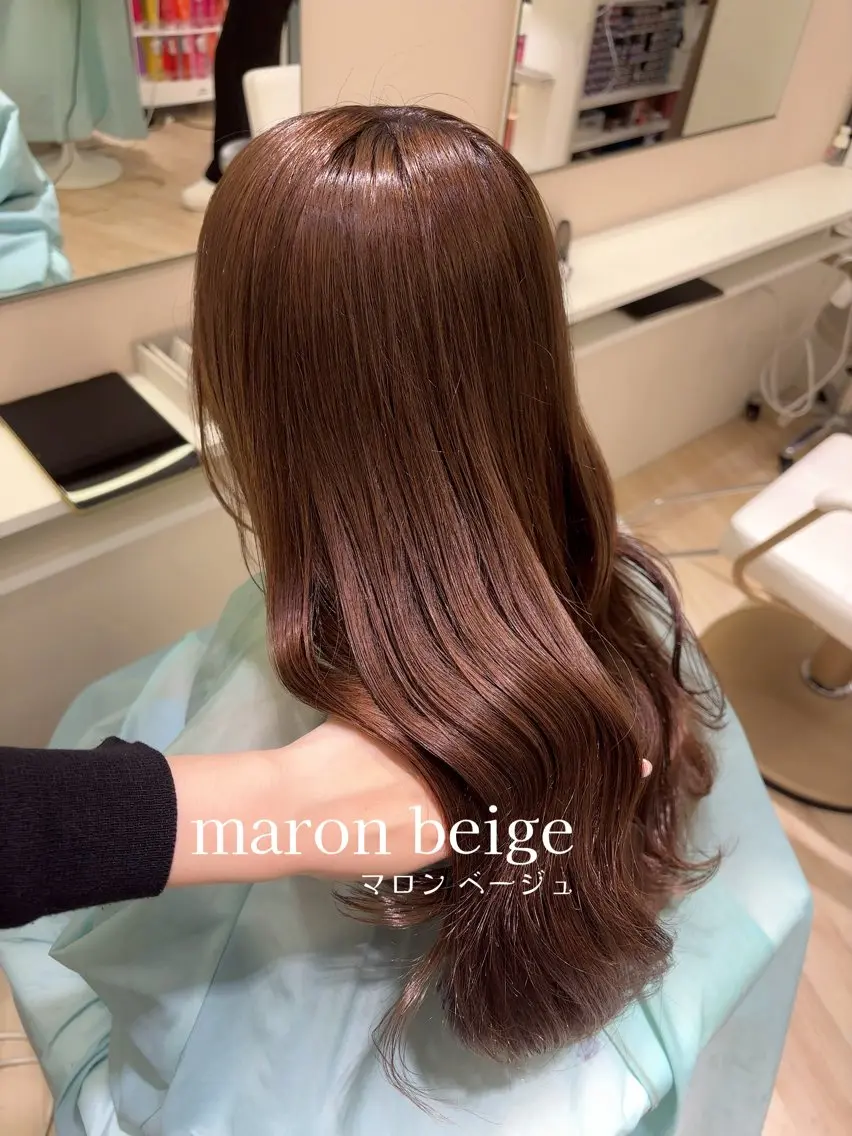 ロング カラー ヘアカラー ParveMix 岡本えりかのヘアスタイル
