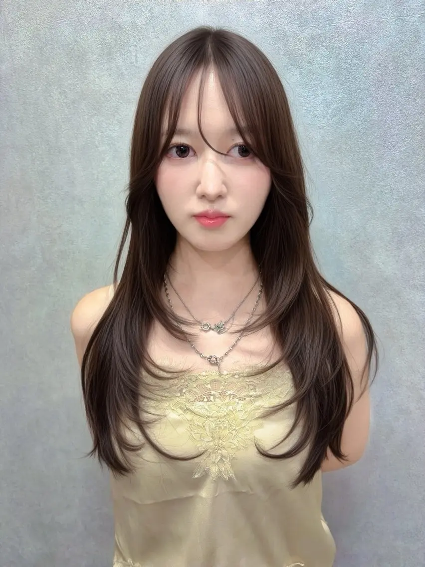 ロング カット ヘアカラー トリートメント maya🇰🇷韓国 レイヤー/顔まわりのヘアスタイル