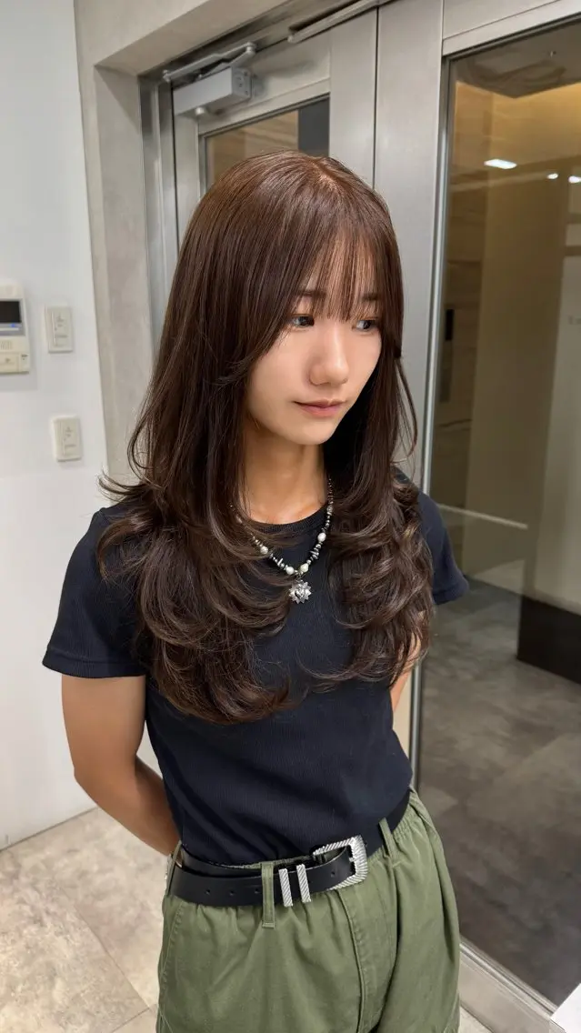 セミロング ハッシュカット レイヤーカット カット トリートメント レイヤーカット/ボブ ウルフ/縮毛矯正🪄のヘアスタイル