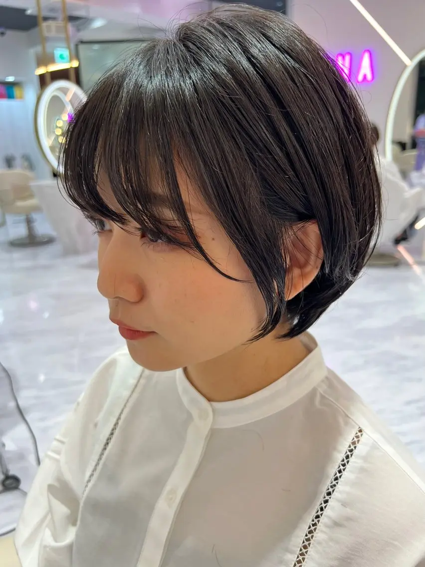 ショート ショートヘア 小顔カット カット ヘアカラー ショート/丸み/ 小顔/ERIのヘアスタイル