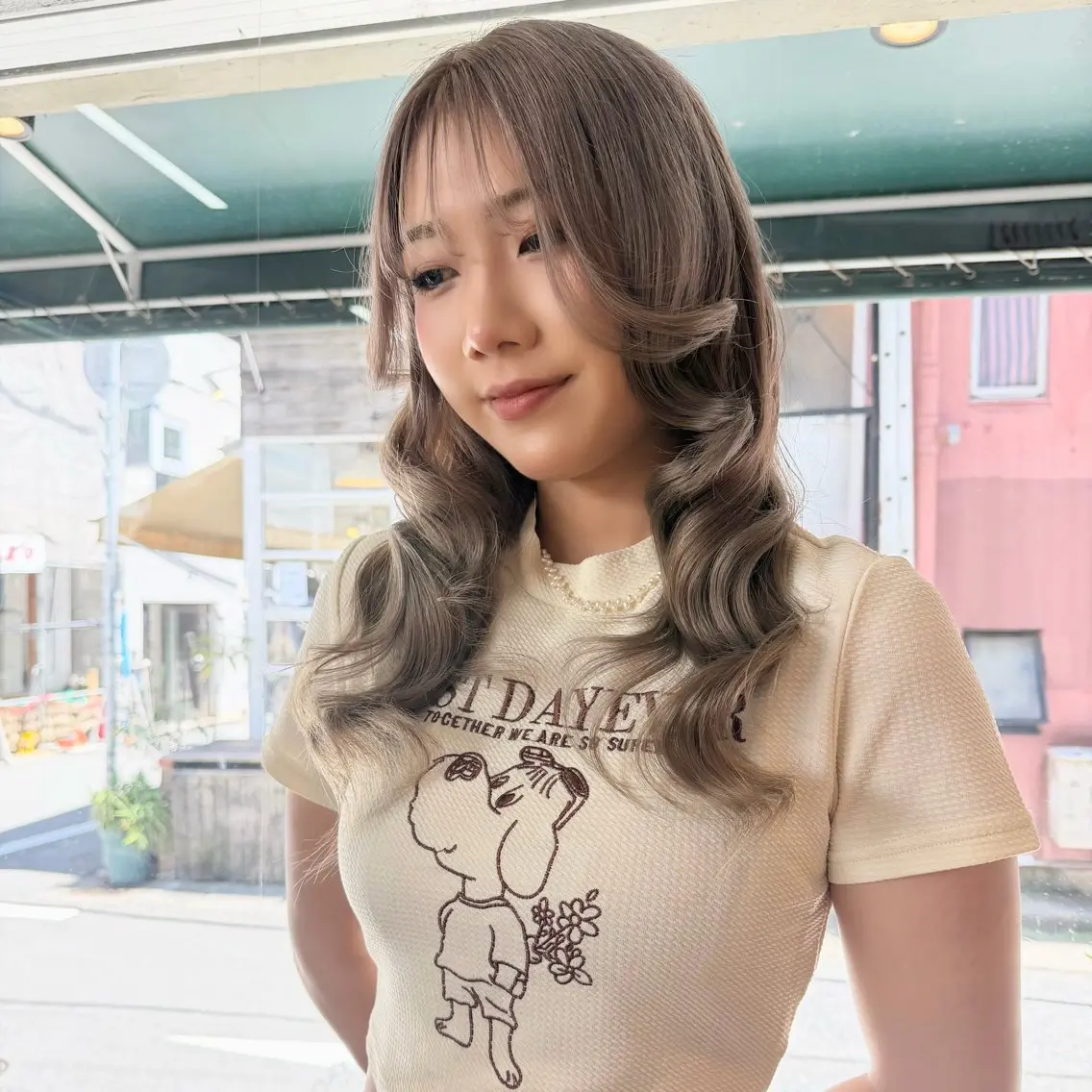 セミロング カラー ヘアカラー トリートメント 優梨💞 /透明感カラーのヘアスタイル