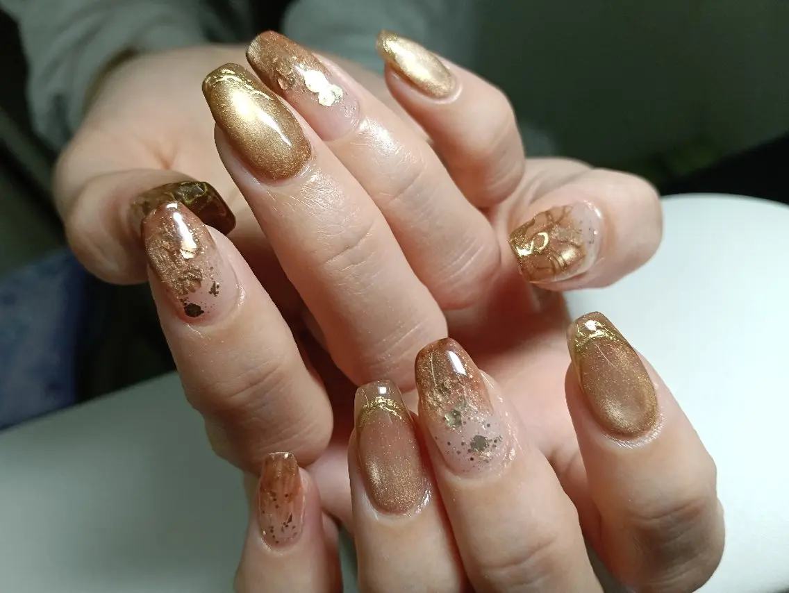 ネイル ハンドネイル 菫Nails🌝 夜間サロンのネイルデザイン