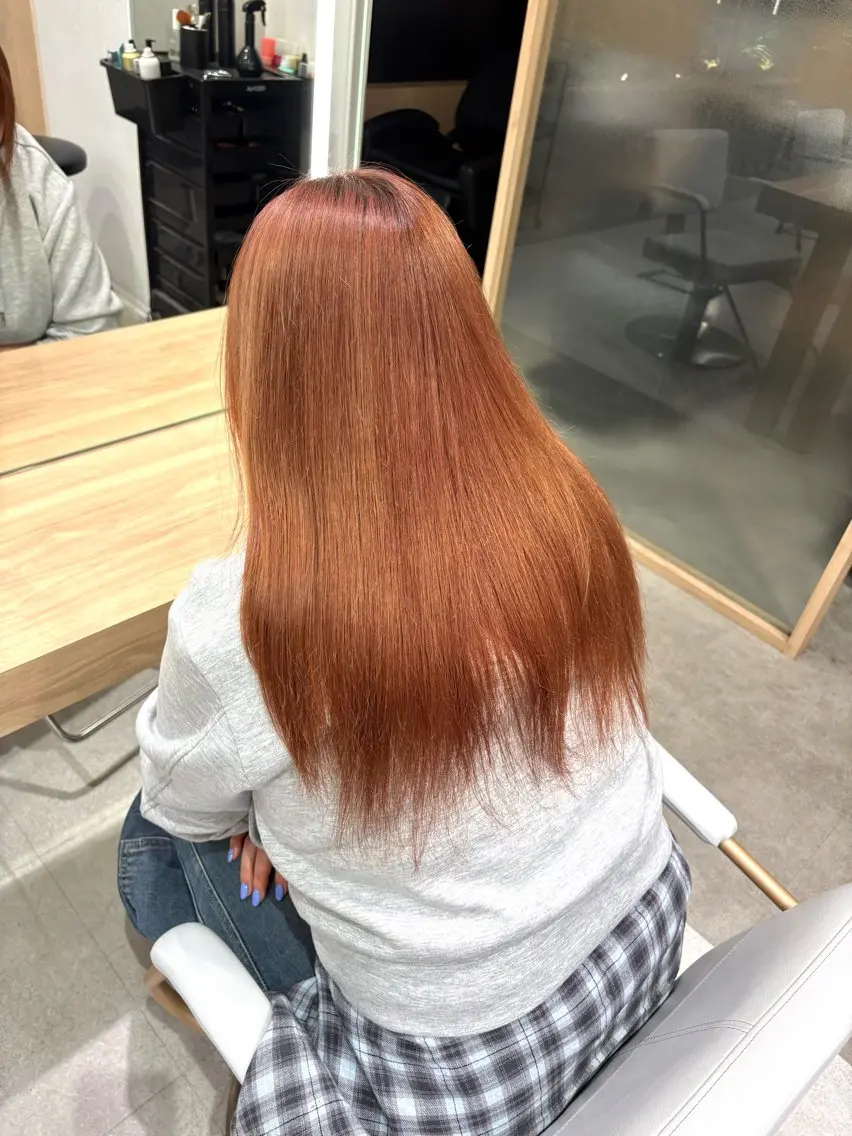ロング KAE🍓艶カラー /韓国風のヘアスタイル