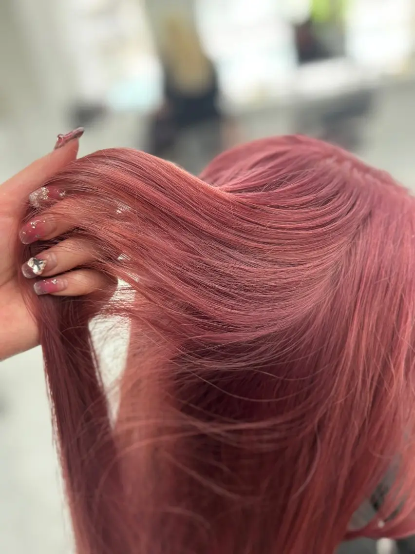 ロング ヘアカラー 🎀暖色カラー🎀 韓国ヘア まなかのヘアスタイル