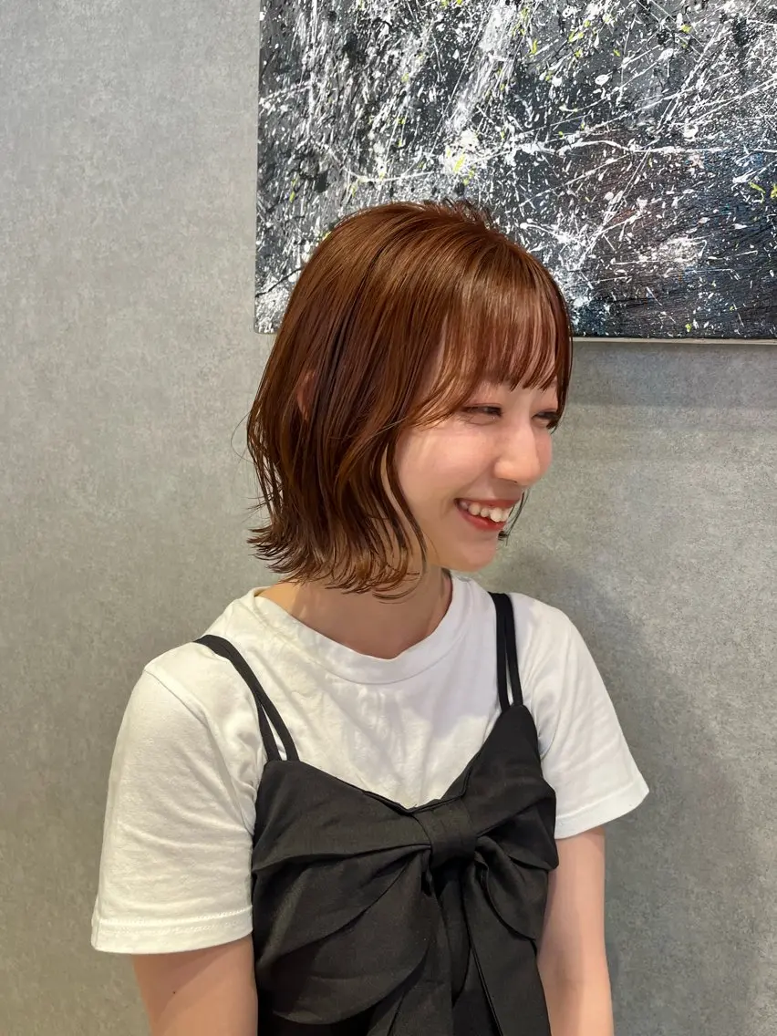 ショート ヘアカラー ナチュラル*艶* 蒲生四丁目*山保美月のヘアスタイル