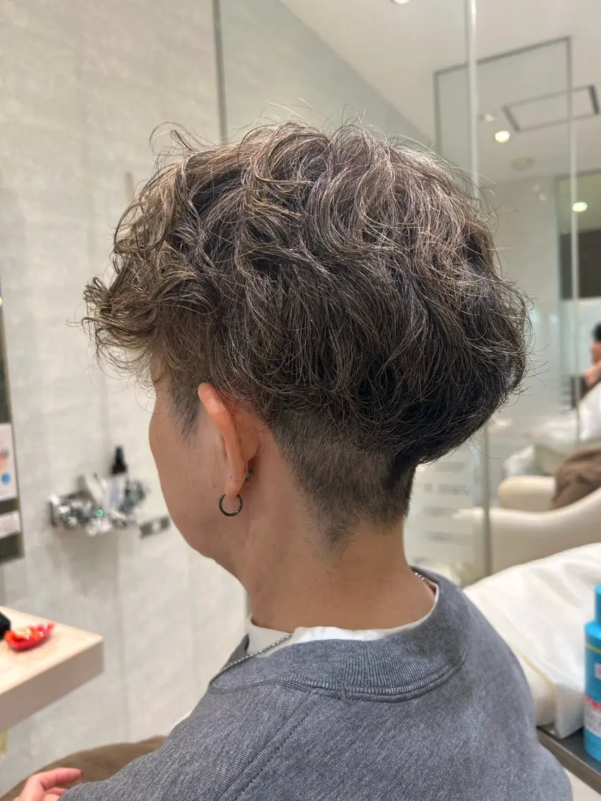 ショート パーマ メンズカット/パ ーマ/スズキショウタのヘアスタイル
