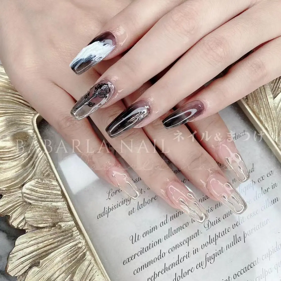 ネイル 大理石ネイル(マーブル) Babarla Nailのネイルデザイン