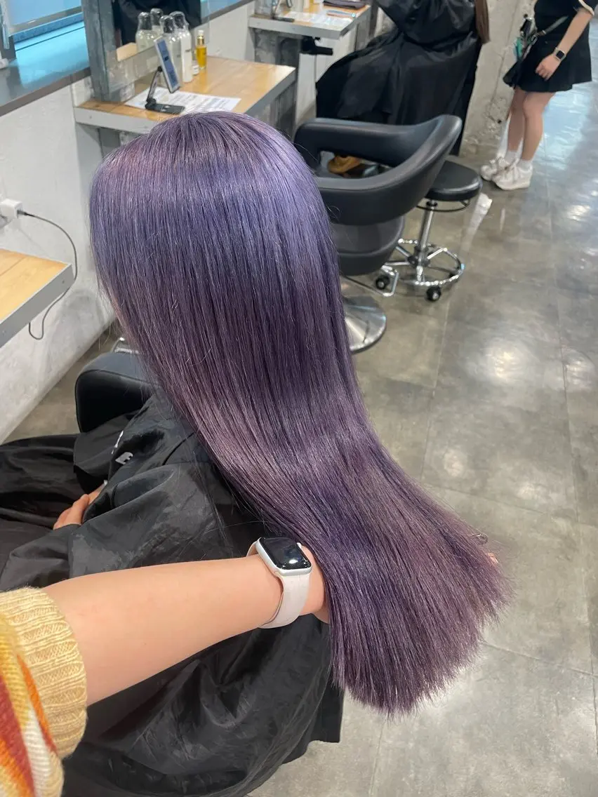 ロング カラー ヘアカラー ハイトーン 横浜💞ミオのヘアスタイル