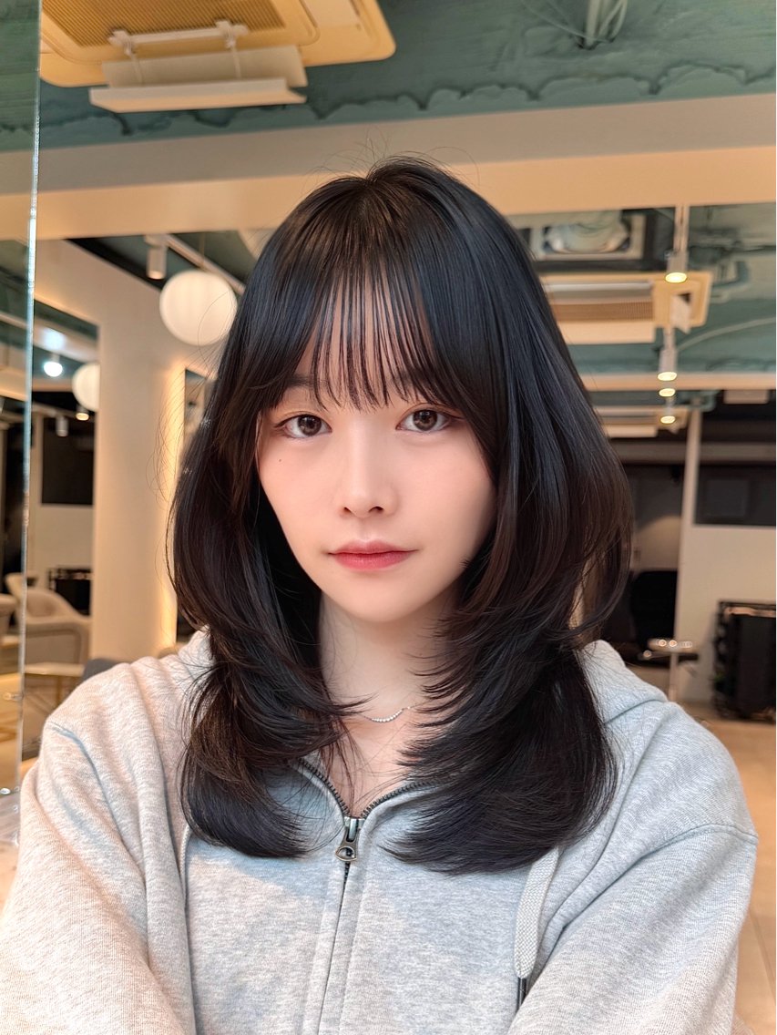 ロング カット ヘアカラー トリートメント ハッシュカット /GENKIのヘアスタイル