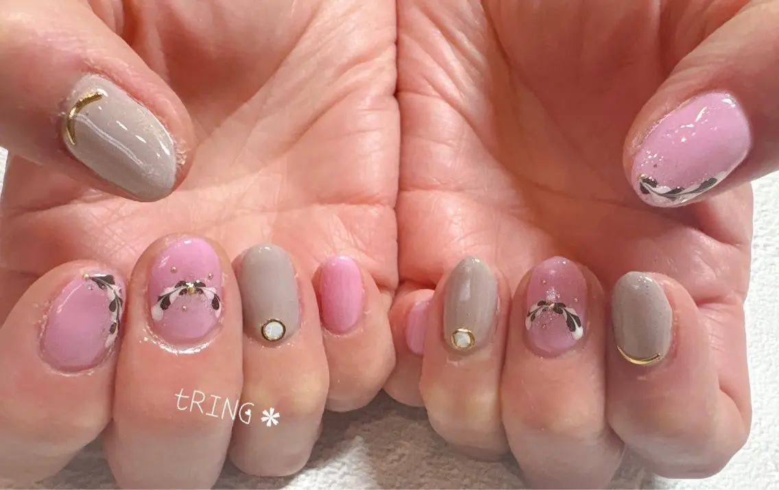 ネイル ハンドネイル tRING＊ しいの木台のネイルデザイン