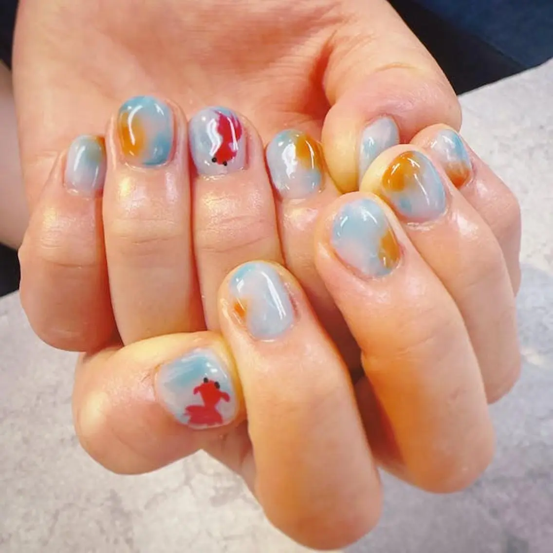 ネイル フットネイル フレンチネイル グラデーション キラキラネイル 韓国ネイル ハンドネイル ハンドケア FASTNAIL PLUS 新宿店のネイルデザイン