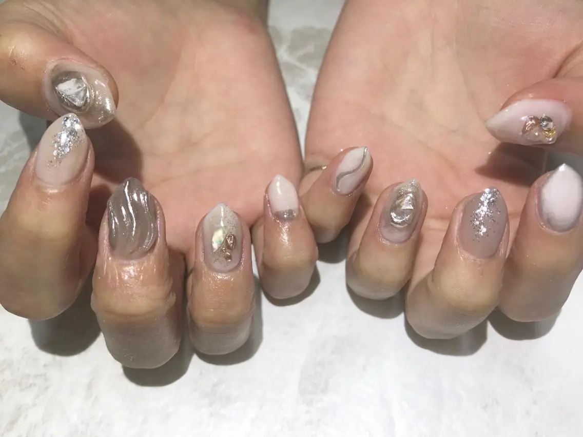 ネイル フットネイル ニュアンスネイル シンプルネイル 春ネイル 夏ネイル nail fufla ♡yamane♡のネイルデザイン