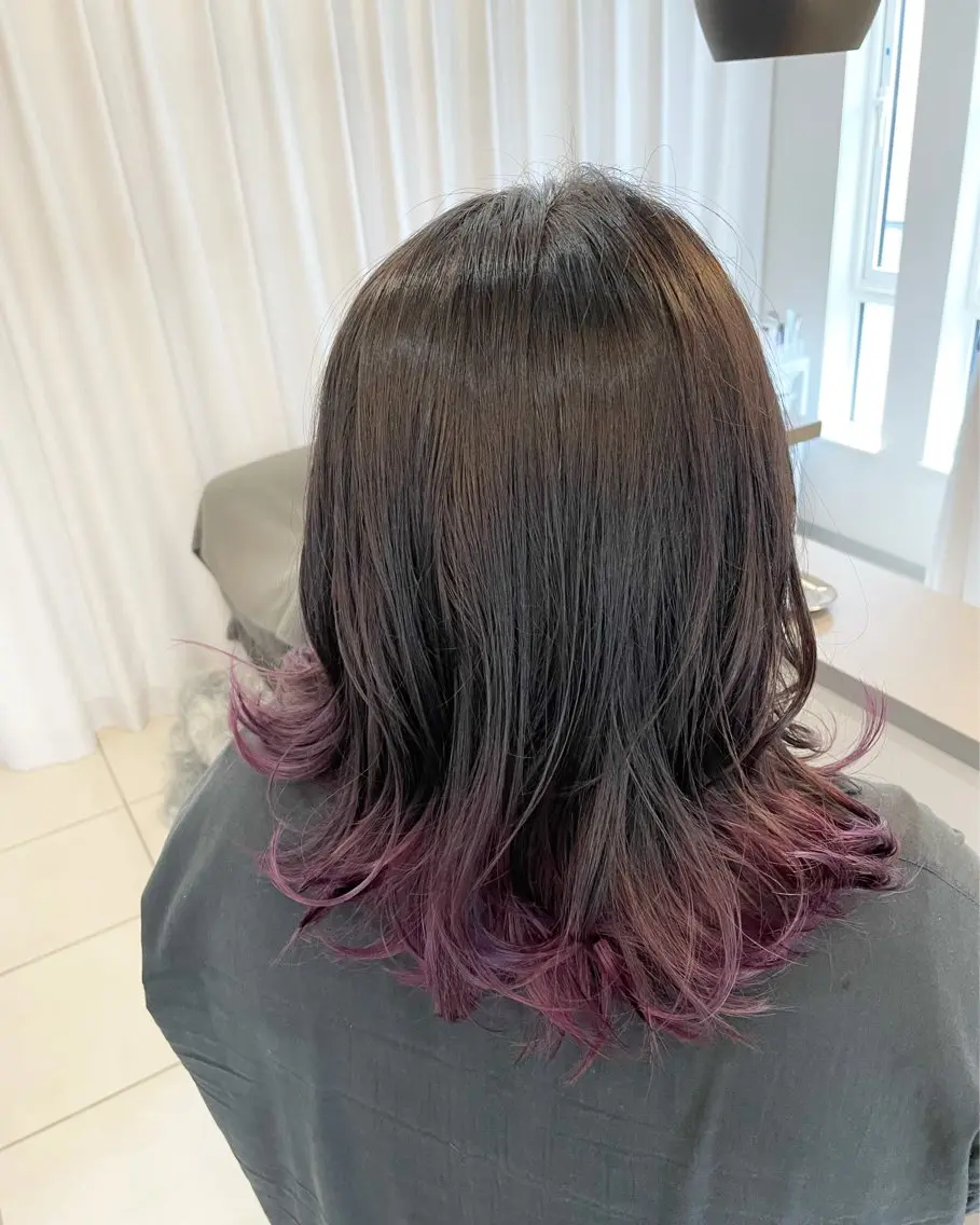 ミディアム カット ヘアカラー 白岩 良子のヘアスタイル