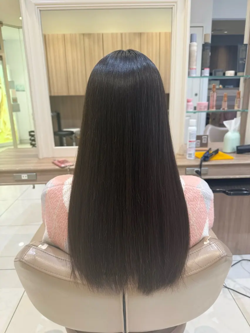 ロング パーマ カット 縮毛矯正 トリートメント 韓国ヘアメイク🎀/ 縮毛矯正✨山本媛香のヘアスタイル
