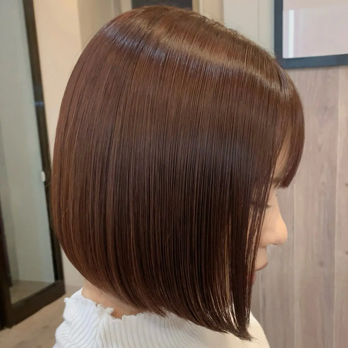 ミディアム ボブ 髪質改善 似合わせカット カット ヘアカラー トリートメント 髪とまつ毛の 専門店♡のマツエク・マツパデザイン