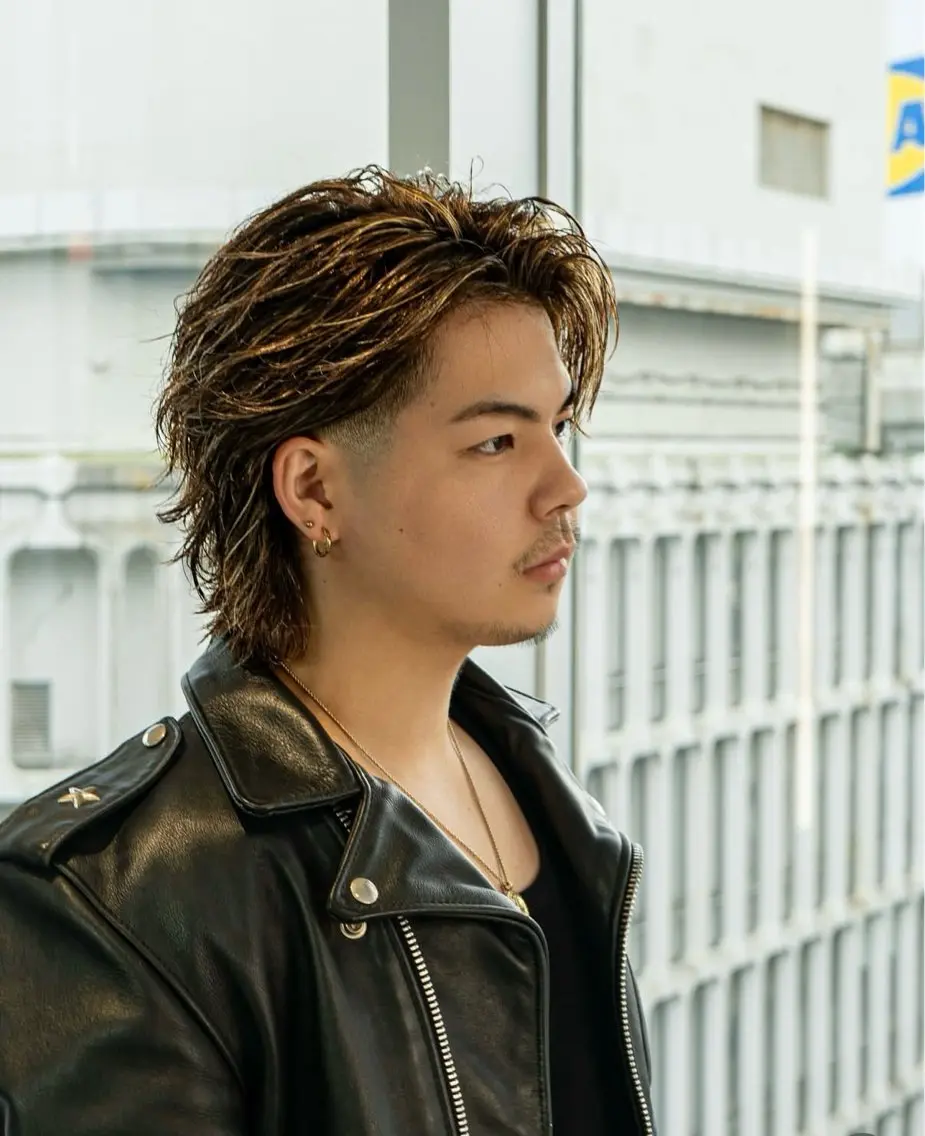 ミディアム パーマ 山口 琢也のヘアスタイル