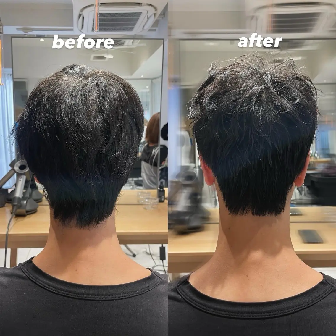 ショート パーマ メンズ ブリ—チ🌈カラ— 🌀パ—マ🌿ちえのヘアスタイル