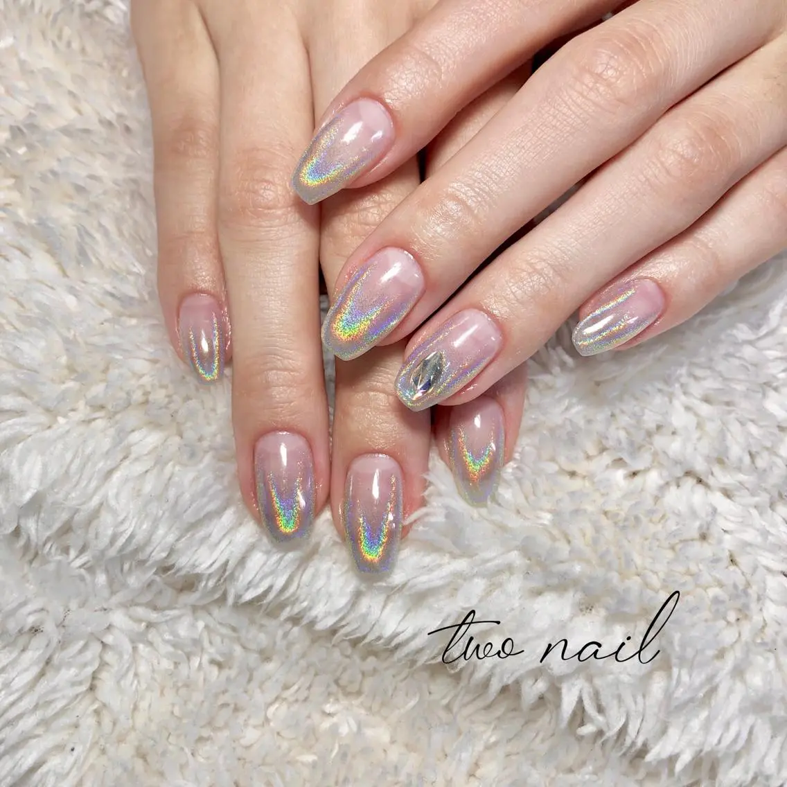 ネイル アートネイル フットネイル ハート ニュアンスネイル ホワイト ハンドネイル two nailのネイルデザイン