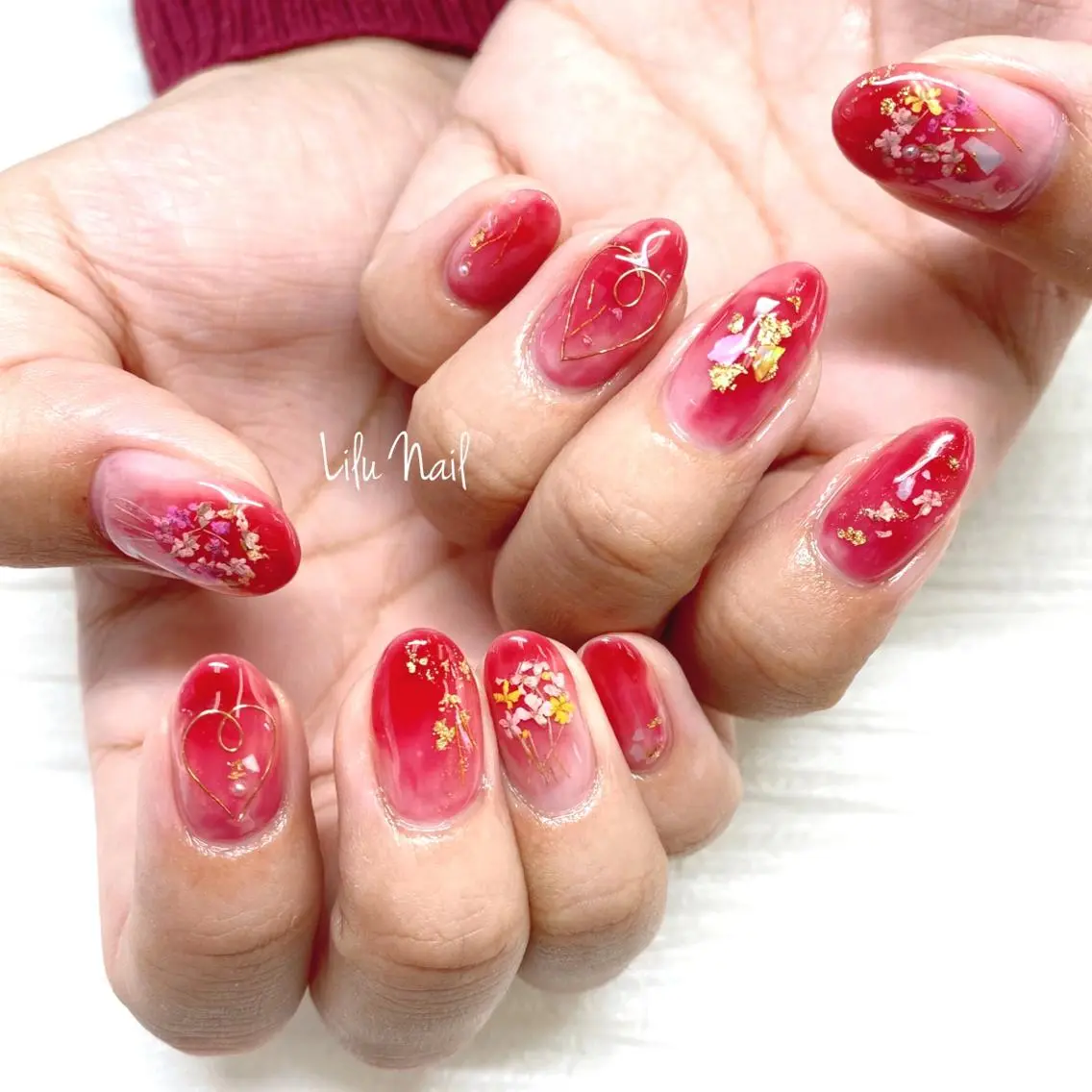ネイル ニュアンスネイル ブライダルネイル モチの良さ◉ フィルインネイル♡のネイルデザイン