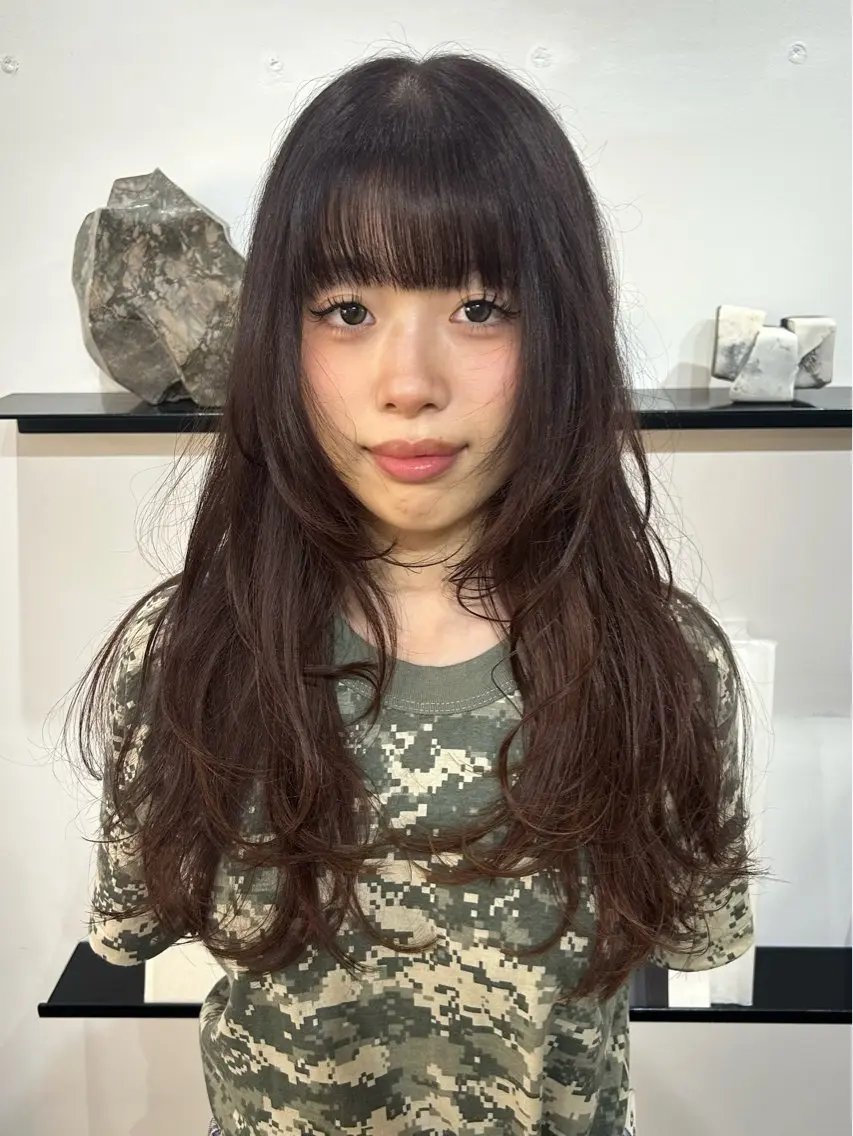 ロング カラー カット ヘアカラー トリートメント [Eurica] muaのヘアスタイル