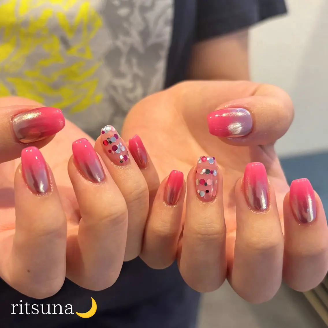 ネイル ハンドネイル ritsuna🌙 nail 堺筋本町のネイルデザイン