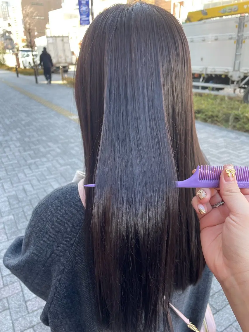 ロング カラー カット ヘアカラー トリートメント 💞暖色カラー 💞risaのヘアスタイル
