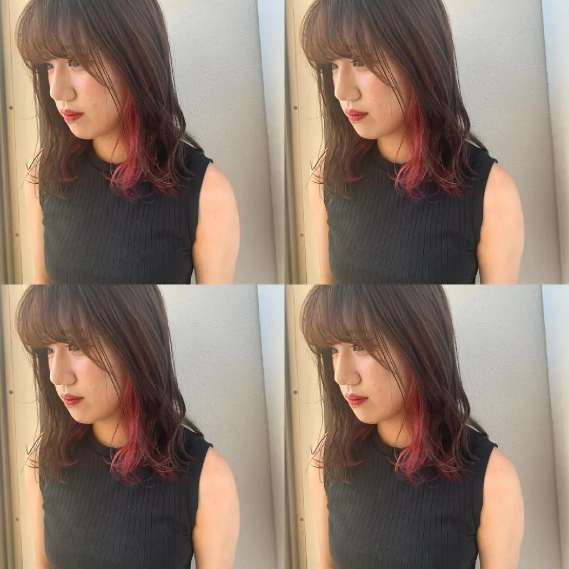 セミロング カラー ヘアアレンジ インナーカラー カット ヘアカラー トリートメント 竹内啓太 ボブのヘアスタイル