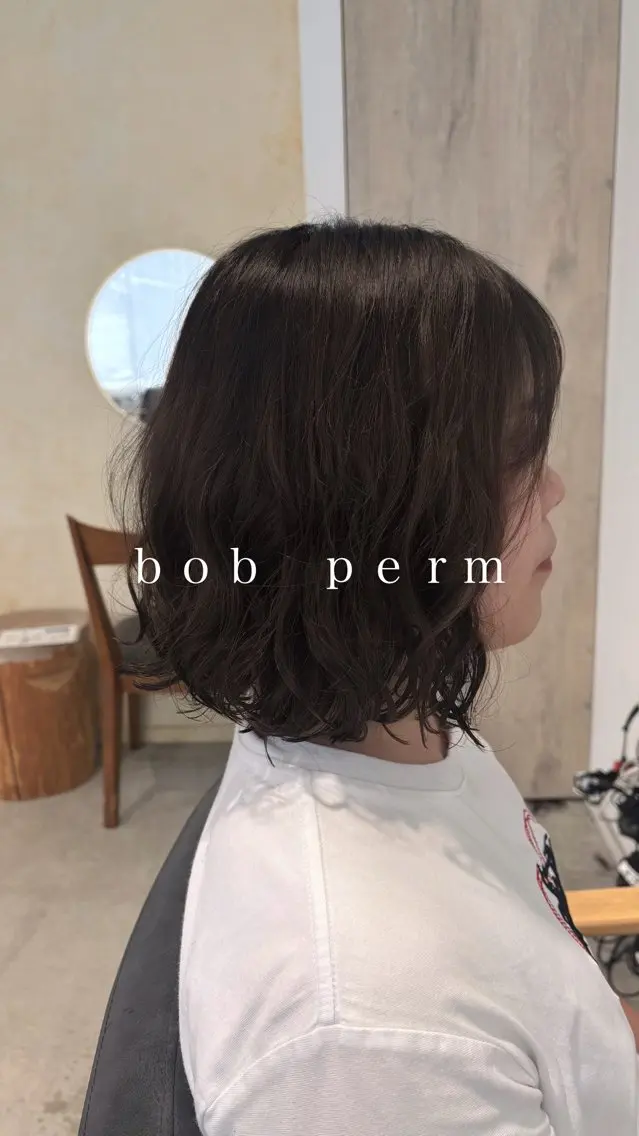 ショート パーマ ボブ hair shioのヘアスタイル