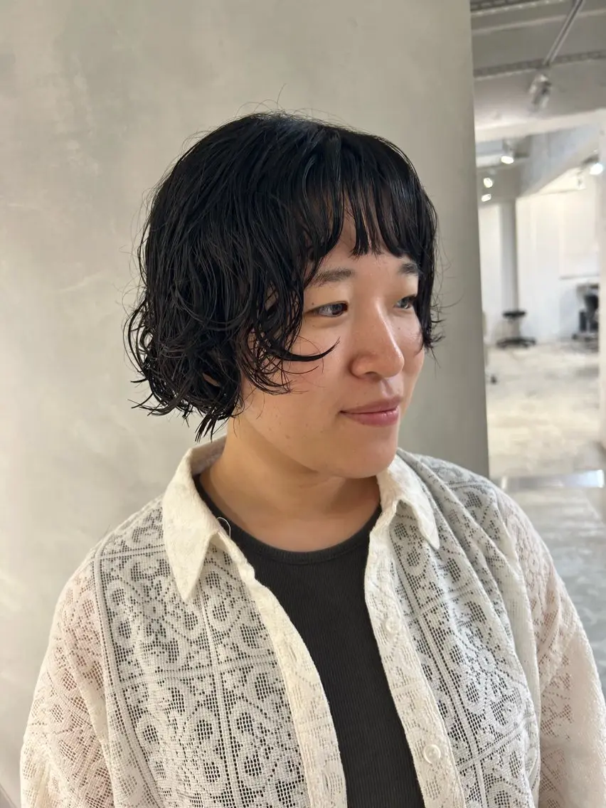ショート パーマ メンズ清潔感のプロ 💈メンズパーマ藤田のヘアスタイル