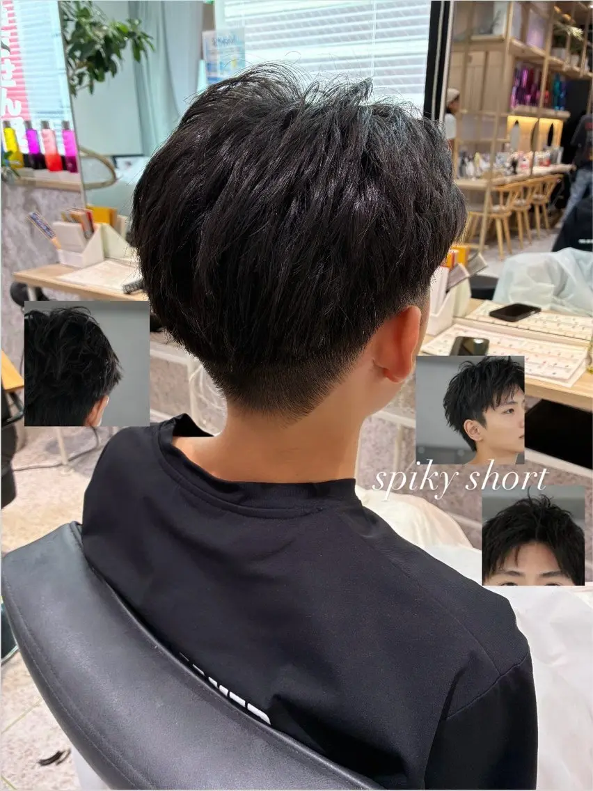 ショート メンズ メンズショート スパイキーショート ショートヘア カット 艶カラー&カット/ ほんだあみ (♡)のヘアスタイル