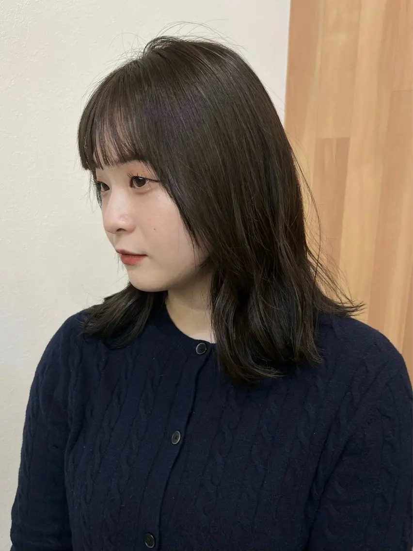 ミディアム カット ヘアカラー トリートメント 駒場 まといのヘアスタイル