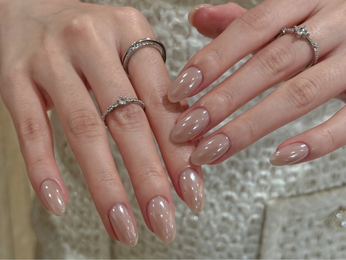 ネイル アニマル柄 べっ甲ネイル ボルドー ブラウン ジェルネイル ハンドネイル 🎀🎀YooLi Nail Salonのネイルデザイン
