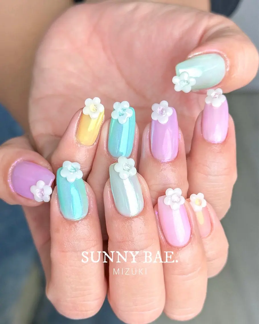 ネイル フラワーネイル ジェルネイル ぷっくりネイル ハンドネイル ハンドケア 🕊 MIZUKIのネイルデザイン