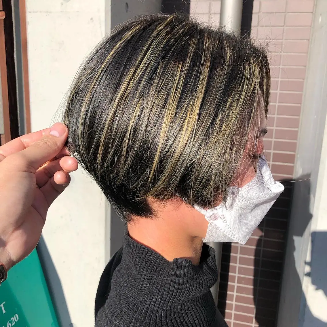 ショート ハイライト ヘアカラー Glanz hair 坂牛匠のヘアスタイル