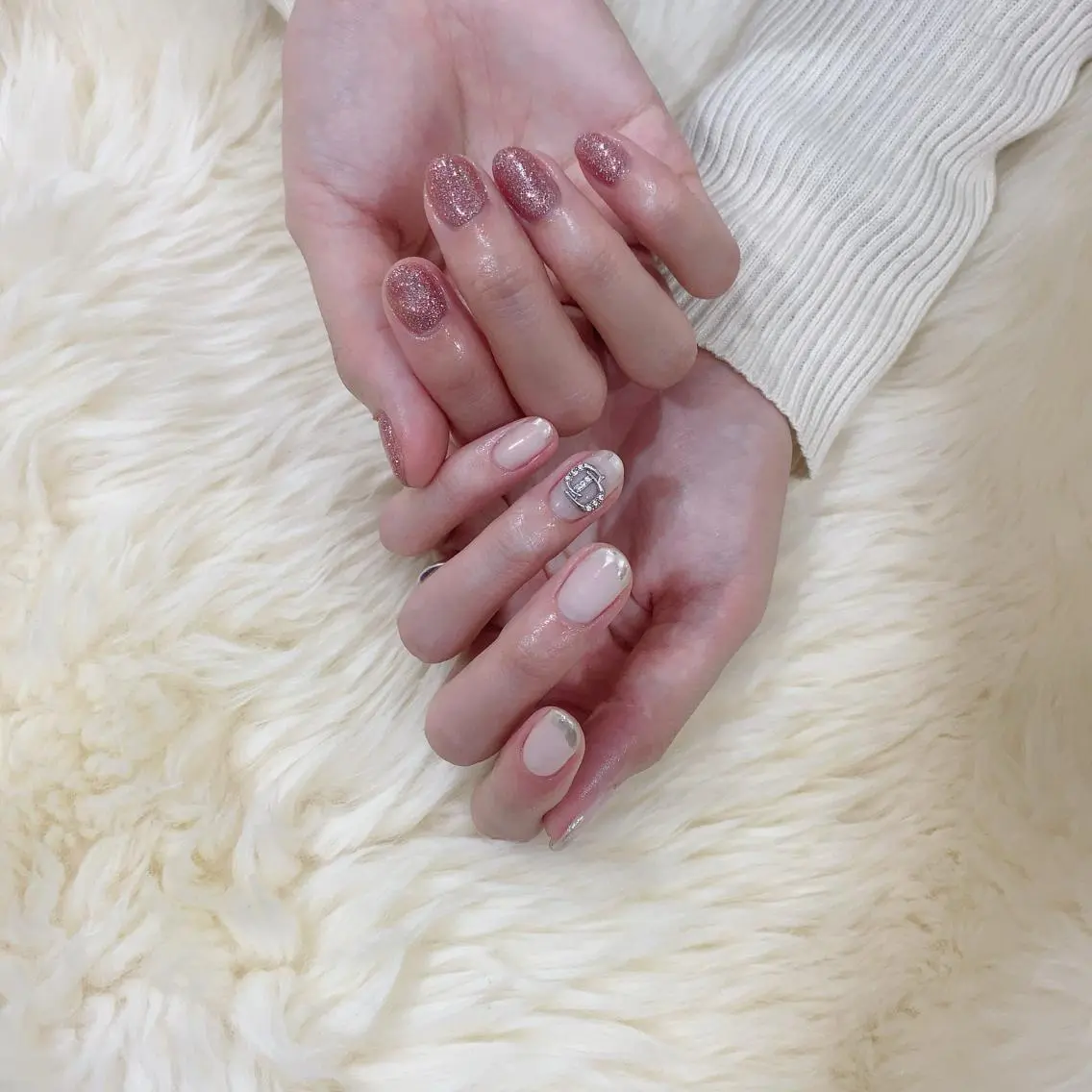 ネイル ミラーネイル ハンドネイル SOL NAILのネイルデザイン