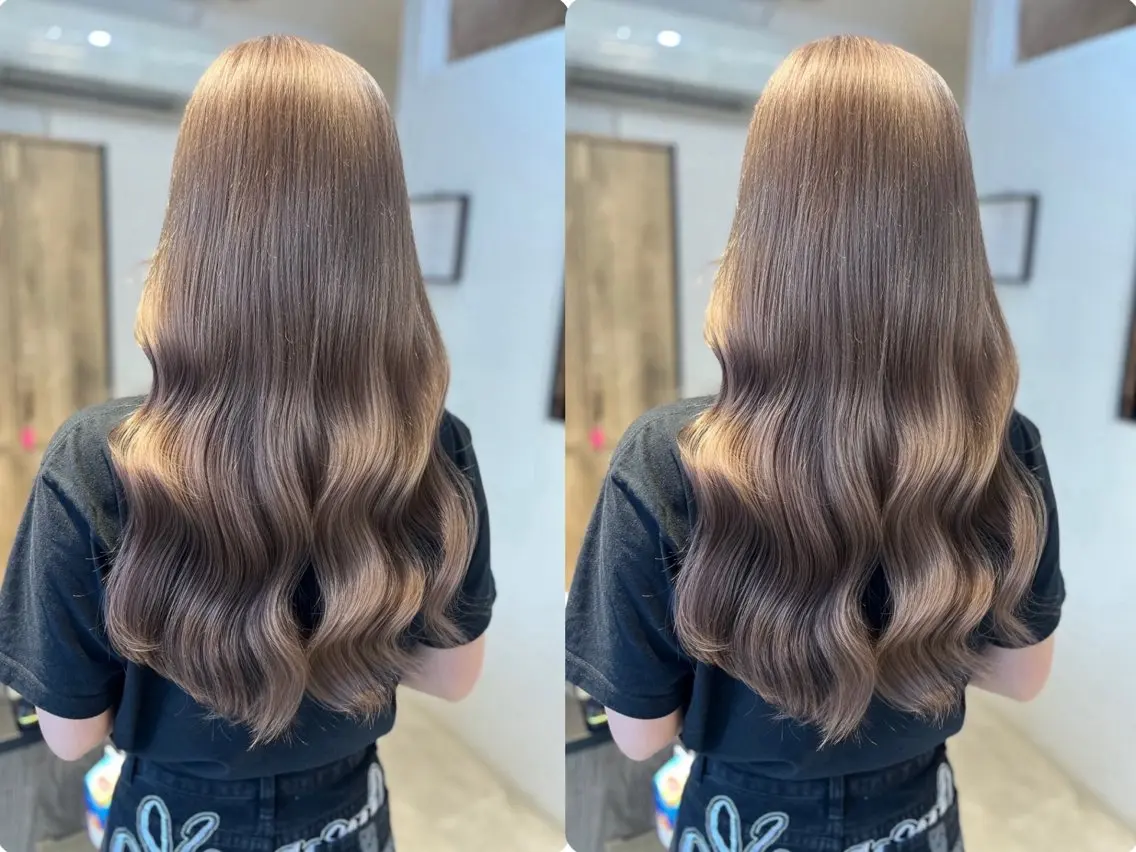 ロング ヘアカラー トリートメント ASAHI Lovisのヘアスタイル