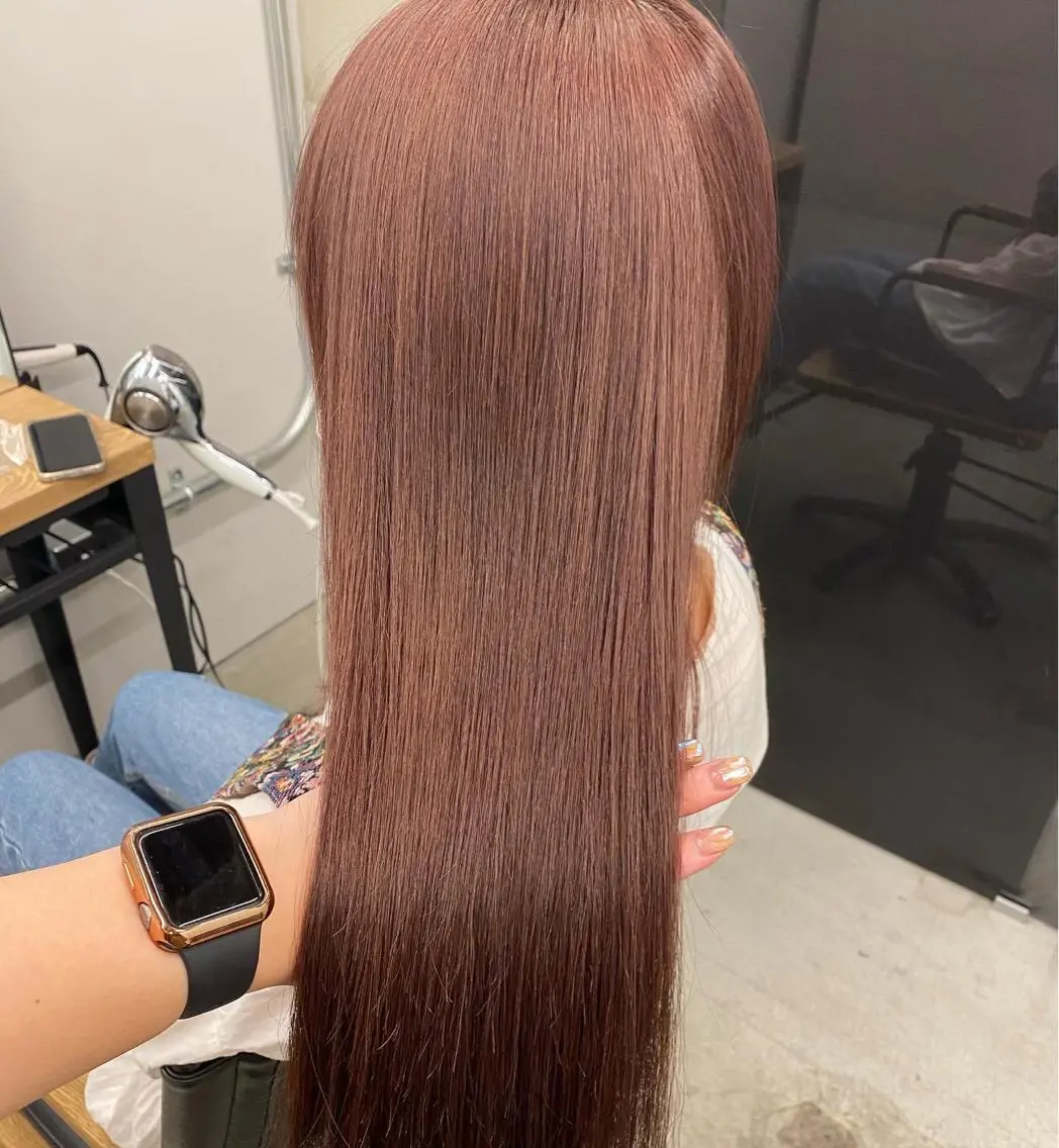 セミロング ヘアカラー トリートメント ナガイ アヤのヘアスタイル