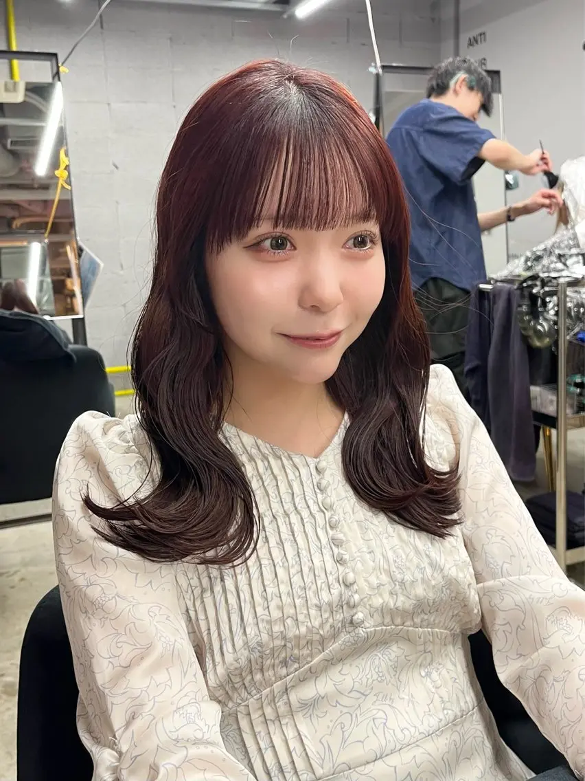 セミロング カット ヘアカラー トリートメント 盛れる透けカラー🎀 似合わせ/uiのヘアスタイル